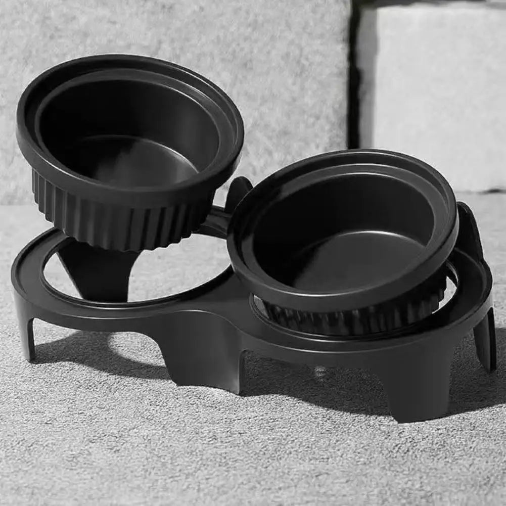 Plastic Cat Food & Water Bowl with Anti-Tip Design Large Capacity Easy-Eat Design for Pet Dog Cat Feeding Food Bowl 1PC