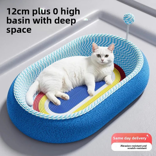 Cat Bed Cat Scratcher Comb Interactive Toy All-in-One Deep Sleep Durable Non-Shedding Scratch Pad for Cats Kitten Pet Supplies